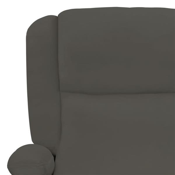 Grote foto vidaxl fauteuil de massage inclinable gris fonc velours huis en inrichting stoelen
