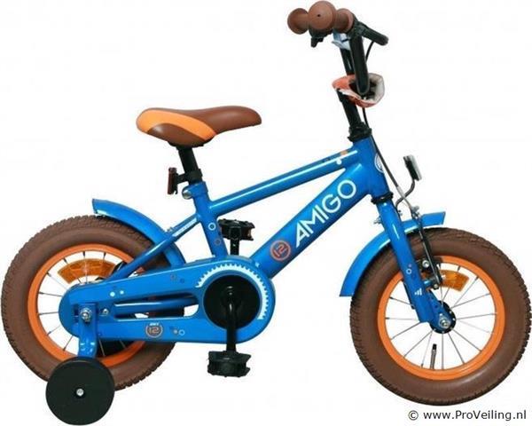 Grote foto online veiling amigo 12t sports blue st rim jongensfiets... fietsen en brommers kinderfietsen