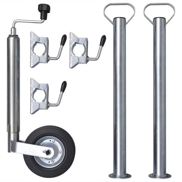 Grote foto vidaxl neuswiel met 2 steunbuizen en 3 klemmen 48 mm auto diversen aanhangers