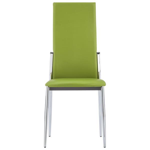 Grote foto vidaxl 7 delige eethoek kunstleer groen huis en inrichting complete eetkamers