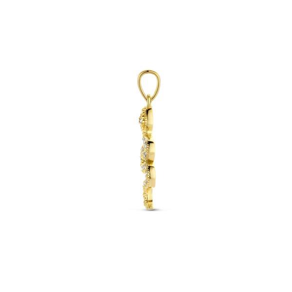 Grote foto gouden hanger van slang met zirkonia s sieraden tassen en uiterlijk bedels en hangers