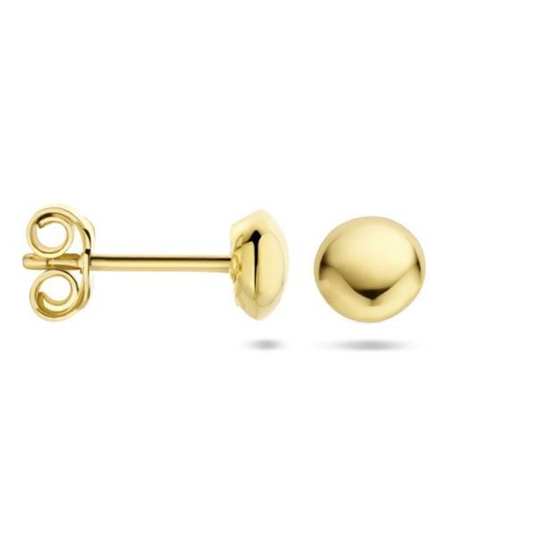 Grote foto gouden glad ronde oorknoppen 5 5 mm sieraden tassen en uiterlijk oorbellen