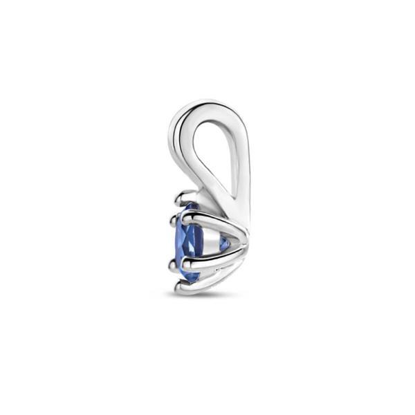Grote foto zilveren hanger met geboortesteen september synthetische saf sieraden tassen en uiterlijk bedels en hangers