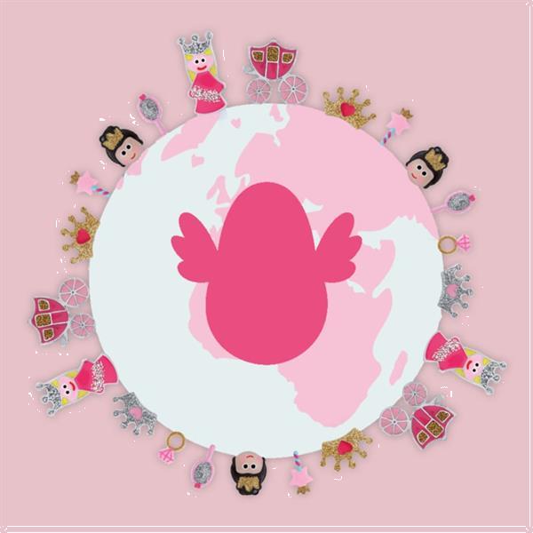 Grote foto lapetra oorknoppen schroefsluiting eenhoorn paars kleding dames sieraden