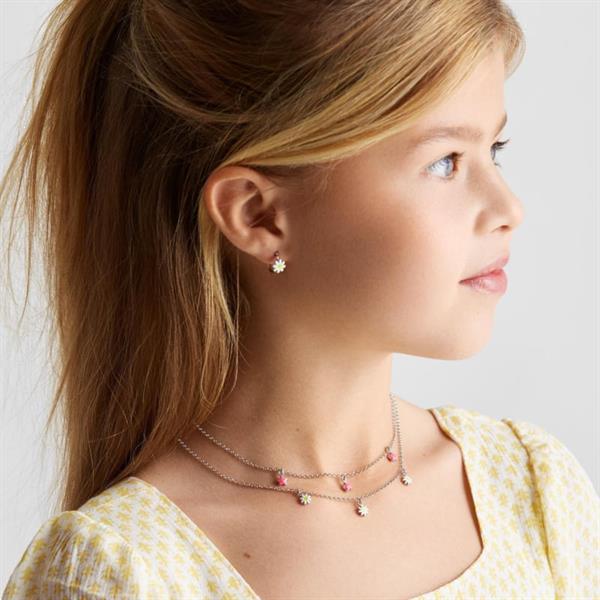 Grote foto lapetra oorknoppen schroefsluiting eenhoorn paars kleding dames sieraden