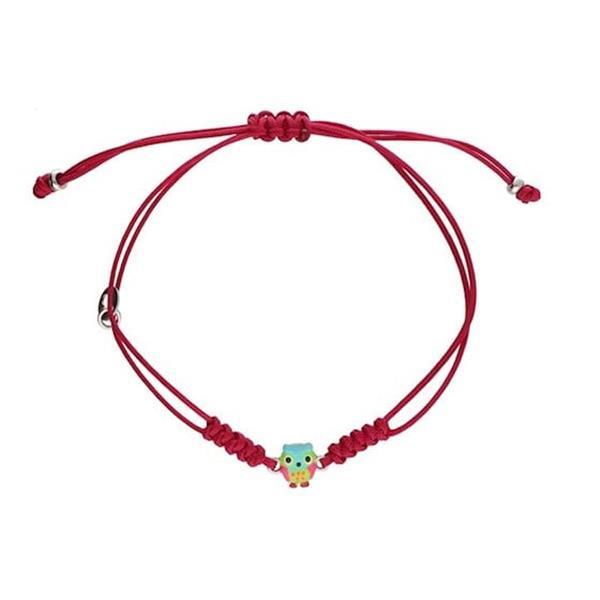 Grote foto lapetra armband rood macram uil kleding dames sieraden