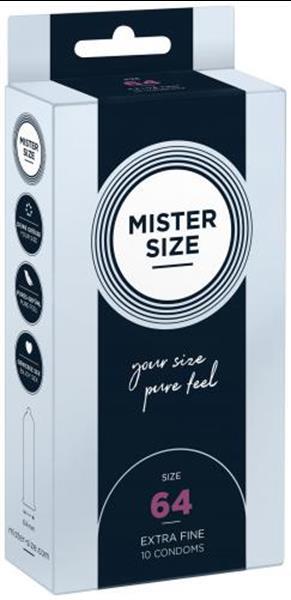 Grote foto mister.size 64 mm condooms 10 stuks erotiek condooms