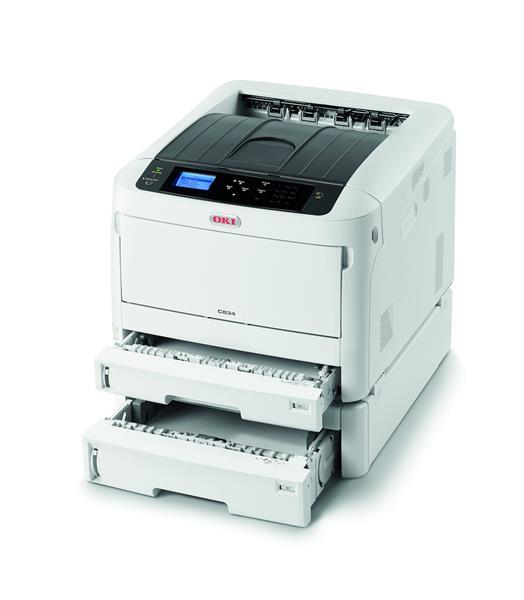 Grote foto c834nw compacte a3 kleurenprinter voor drukke bedrijven en w computers en software printers