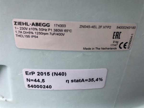 Grote foto ziehl abegg ziehl abegg zn045 4el.2f.v7p2 agrarisch tuinbouw