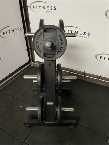 Grote foto technogym pure strength plate tower schijven rek zwart sport en fitness fitness