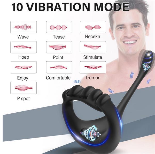 Grote foto 3in1 cock ring anale butt plug prostaat massager erotiek anale vibrators
