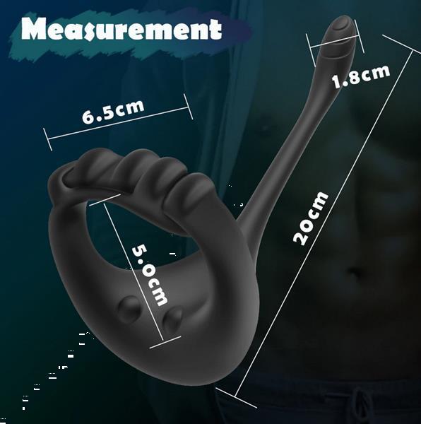 Grote foto 3in1 cock ring anale butt plug prostaat massage2 erotiek sextoys