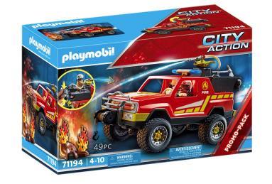Grote foto playmobil city action 71194 brandweerwagen kinderen en baby duplo en lego