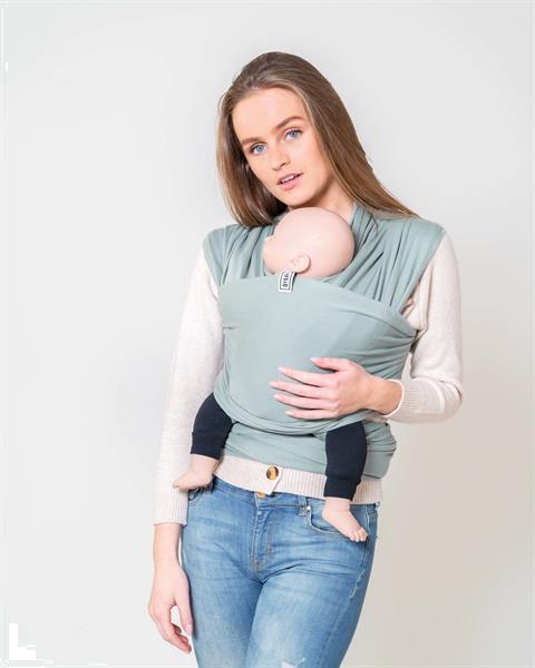 Grote foto bykay draagdoek stretchy wrap de luxe minty grey lar kinderen en baby overige