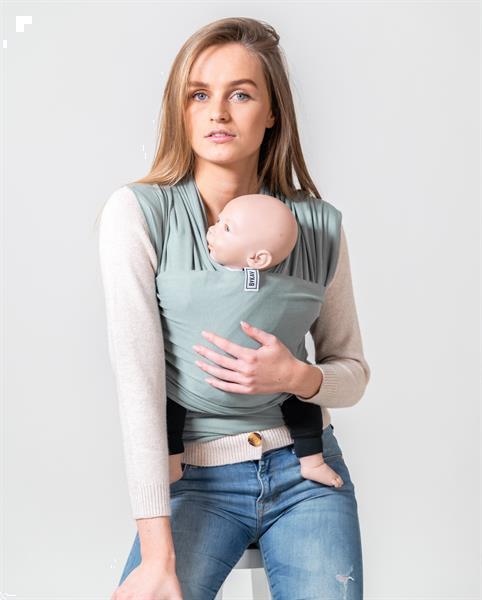 Grote foto bykay draagdoek stretchy wrap de luxe minty grey lar kinderen en baby overige