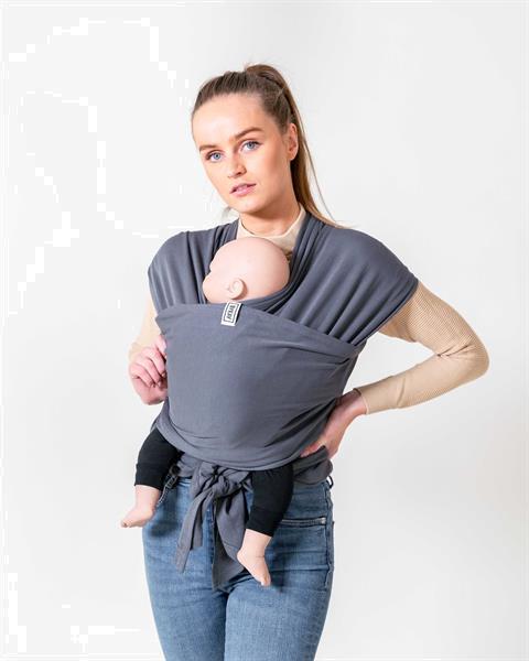 Grote foto bykay draagdoek stretchy wrap classic antraciet kinderen en baby overige