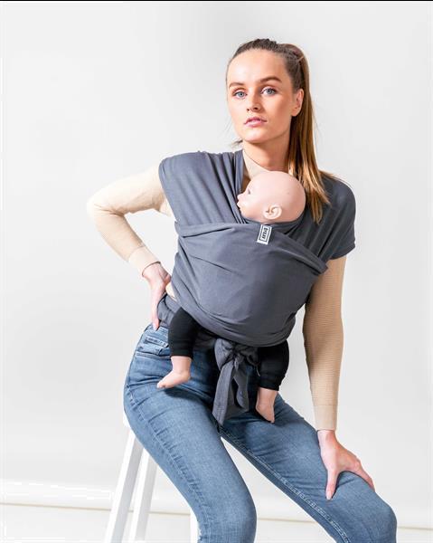 Grote foto bykay draagdoek stretchy wrap classic antraciet kinderen en baby overige