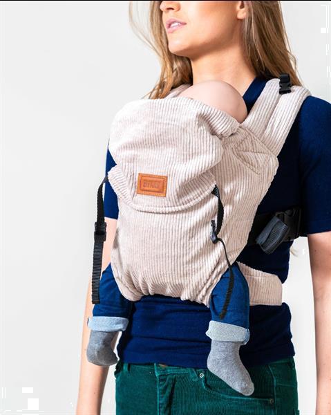 Grote foto bykay draagzak click carrier classic ribbed almond sand kinderen en baby overige