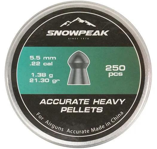 Grote foto airgun pellets snowpeak accurate heavy 5.5 mm 21.30 grain 5. sport en fitness overige sport en fitness