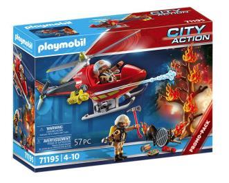 Grote foto playmobil city action 71195 brandbestrijding helikopter kinderen en baby duplo en lego