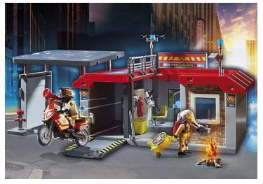 Grote foto playmobil city action 71193 brandweerkazerne kinderen en baby duplo en lego