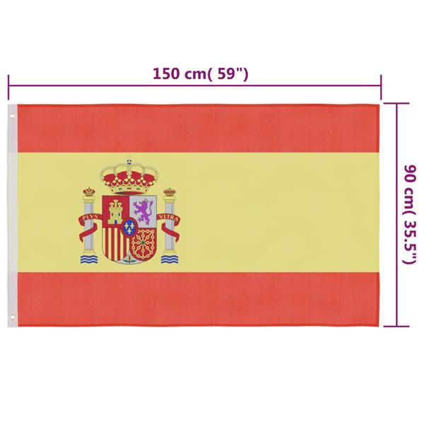 Grote foto vidaxl drapeau espagne 90x150 cm diversen vlaggen en wimpels