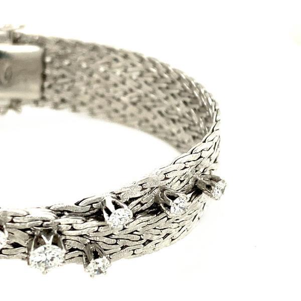 Grote foto witgouden gevlochten armband met diamant 14 krt 4247.5 sieraden tassen en uiterlijk armbanden voor haar