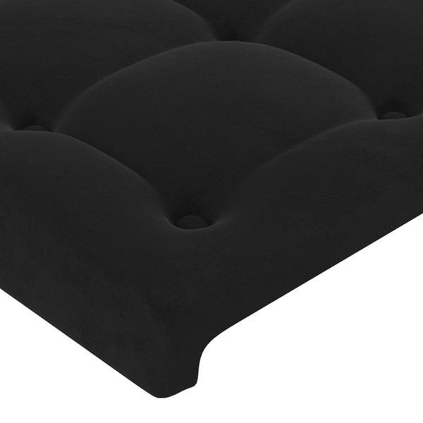 Grote foto vidaxl cadre de lit avec t te de lit noir 80x200 cm velours huis en inrichting bedden