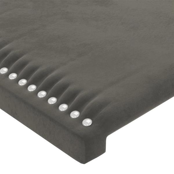 Grote foto vidaxl cadre de lit avec t te de lit gris fonc 120x200 cm v huis en inrichting bedden
