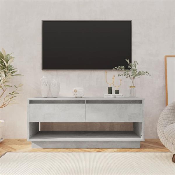Grote foto vidaxl meuble tv gris b ton 102x41x44 cm agglom r huis en inrichting overige