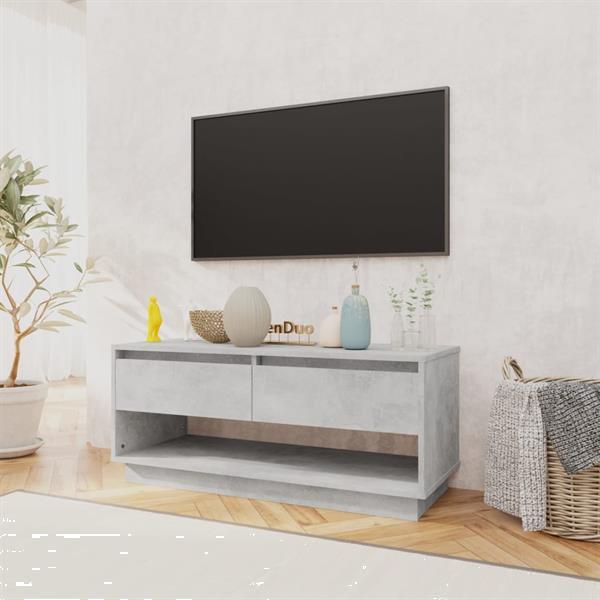 Grote foto vidaxl meuble tv gris b ton 102x41x44 cm agglom r huis en inrichting overige