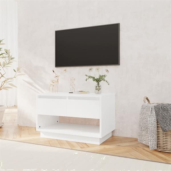 Grote foto vidaxl meuble tv blanc 70x41x44 cm agglom r huis en inrichting overige