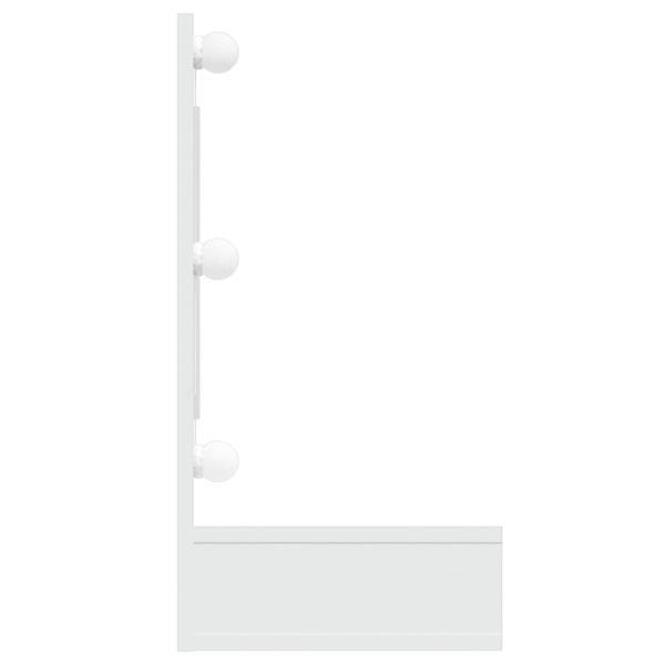 Grote foto vidaxl armoire miroir avec led blanc 90x31 5x62 cm huis en inrichting eettafels
