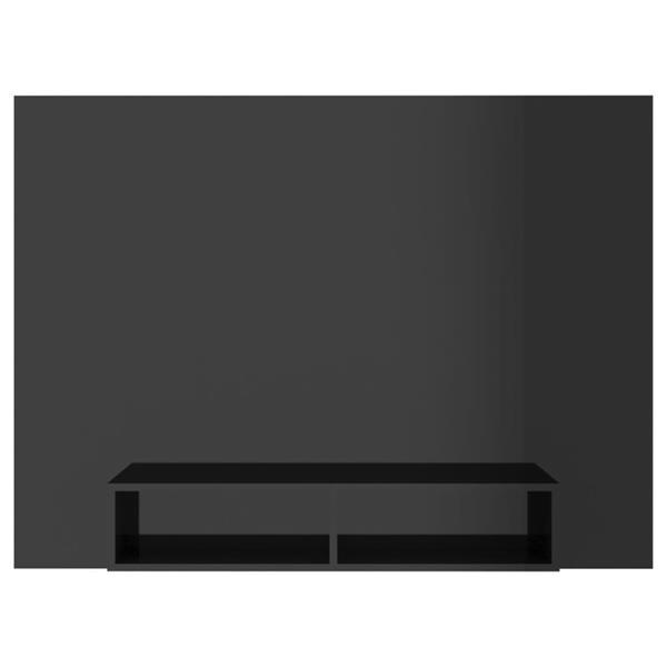 Grote foto vidaxl meuble tv mural noir brillant 135x23 5x90 cm agglom r huis en inrichting overige