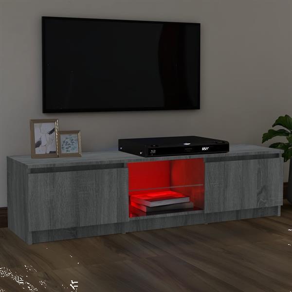 Grote foto vidaxl tv meubel met led verlichting 120x30x35 5 cm grijs so huis en inrichting overige