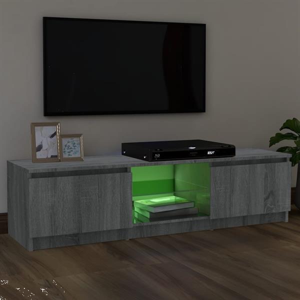 Grote foto vidaxl tv meubel met led verlichting 120x30x35 5 cm grijs so huis en inrichting overige