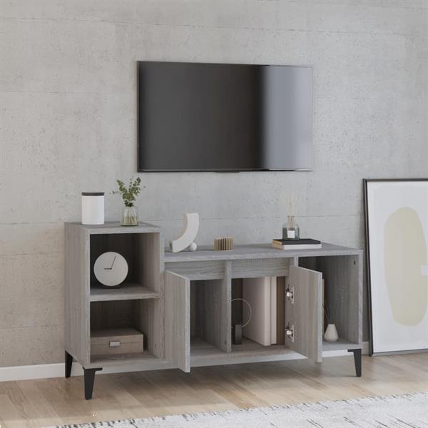 Grote foto vidaxl tv meubel 100x35x55 cm bewerkt hout grijs sonoma eike huis en inrichting overige
