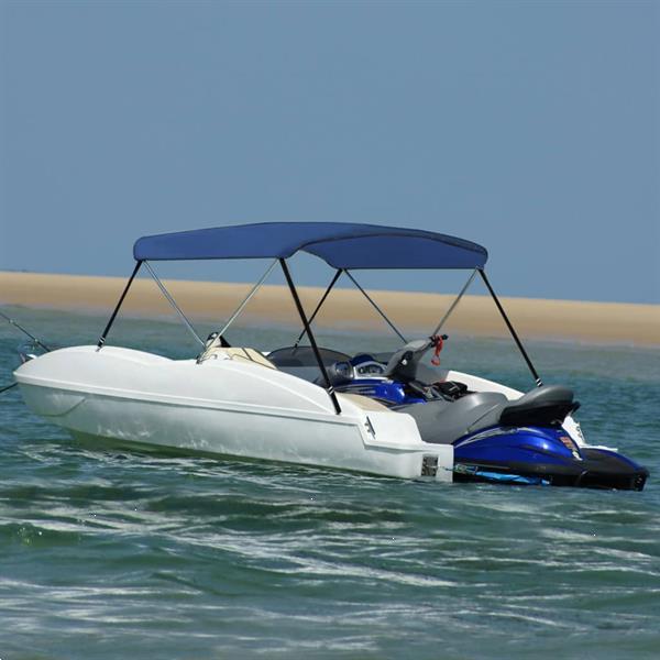 Grote foto vidaxl biminitop 2 boogs 150x120x110 cm marineblauw watersport en boten overige watersport en boten