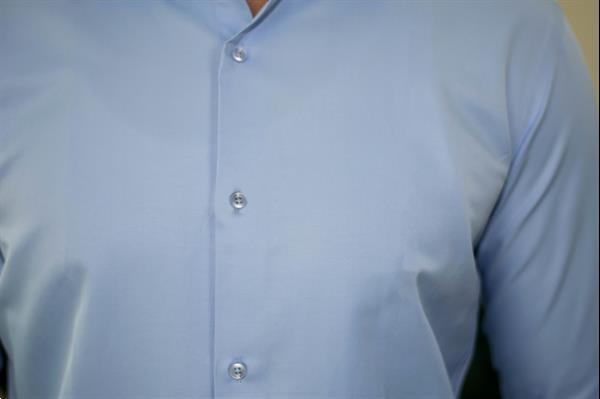 Grote foto overhemd lange mouw lichte blauw kleding heren overhemden