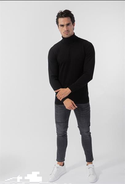 Grote foto coltrui zwart kleding heren truien en vesten