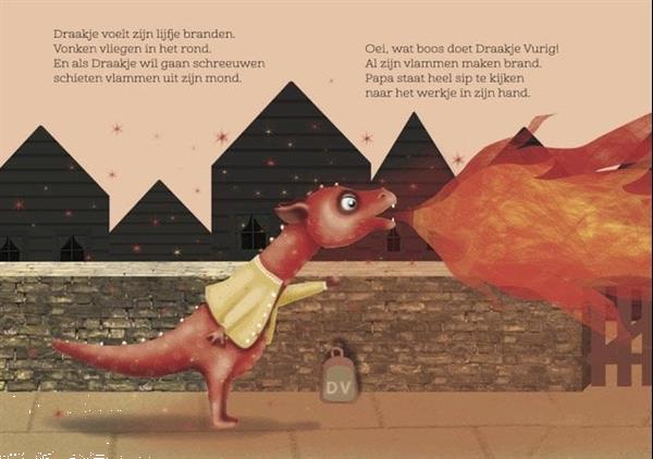Grote foto boek draakje vurig op school boeken overige boeken