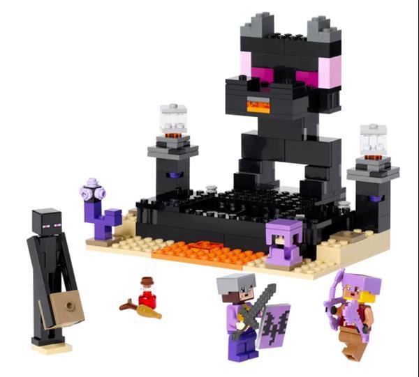 Grote foto lego minecraft 21242 de eindarena kinderen en baby duplo en lego