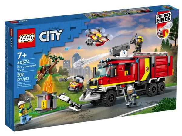 Grote foto lego city 60374 brandweerwagen kinderen en baby duplo en lego