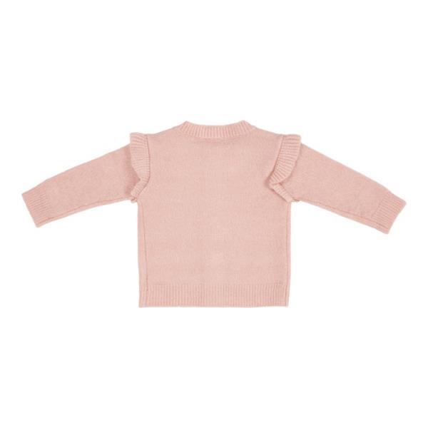 Grote foto little dutch gebreid vestje met borduursels soft pink kinderen en baby overige