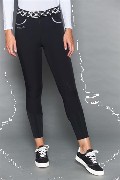 Grote foto harcour dames rijbroek jaltika fix system knie grip zwart ma dieren en toebehoren paarden accessoires
