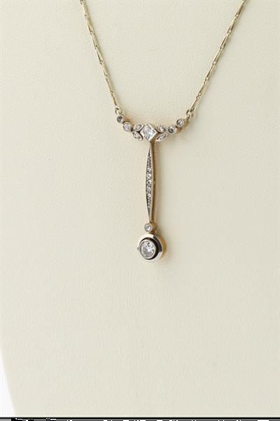 Grote foto gouden art nouveau collier met briljant en diamant sieraden tassen en uiterlijk kettingen