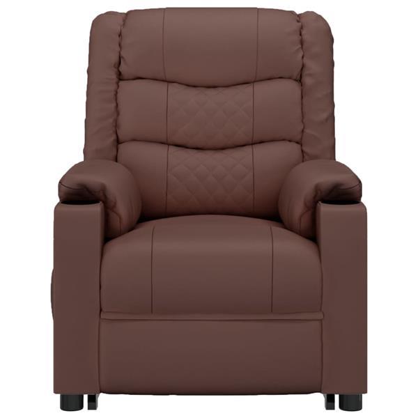 Grote foto vidaxl fauteuil de massage marron similicuir huis en inrichting stoelen