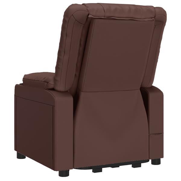 Grote foto vidaxl fauteuil de massage marron similicuir huis en inrichting stoelen