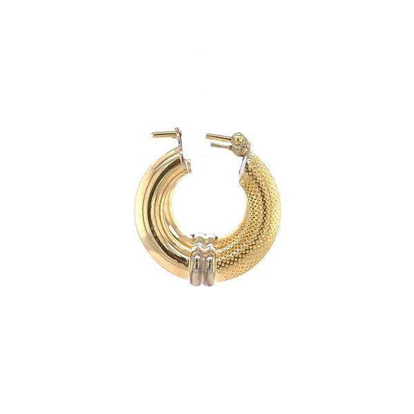 Grote foto bicolour gouden fantasie oorringen 14 krt 247.5 sieraden tassen en uiterlijk oorbellen