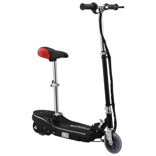 Grote foto vidaxl trottinette lectrique avec selle et led 120 w noir fietsen en brommers steppen